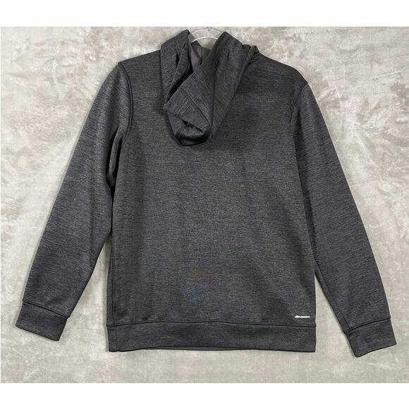 Women’s Medium Hoodie Adidas Climawarm Pullover Logo Activewear Sweatshirt Gray - Picture 3 of 11